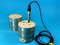 Compacted sand samples with measuring positions for the needle probe Compacted sand samples with measuring positions for the needle probe